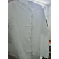 Per uomo Camicia Camicia di lino Camicia Estiva Abbigliamento da spiaggia Camicia con colletto alla coreana Camicia con Bottoni Semplice Vacanza Casuale Nero Bianco Blu Cachi Manica Corta Colletto