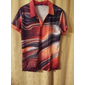 Homme Graphique Polo Chemise de golf Manche Courte Polos Col en V Occasionnel Vêtements de vacances Vêtements de rave Tenues de fête Impression 3D Bleu vert Rouge Bleu