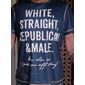 Heren T-Shirt Korte Mouwen Grafische T-Shirt met 'Wit Recht Republikein  Man. Hoe Anders Kan Ik Je Vandaag Kwaad Maken?' Provocatief Levensstijl Slogan
