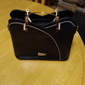 borsa da donna blu navy e rosa con ciondolo a forma di cuore – elegante borsa a tracolla e tote in similpelle per l'uso quotidiano