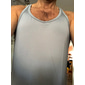 Herren Tank Top Weste Unterhemd Ärmelloses Shirt Ärmellos Rundhalsausschnitt Sommer Einfarbig Einfach Lässig Bequem Urlaub Straße Täglich Schwarz Weiß Gelb Top T-Shirt für Herren