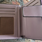 portafoglio bifold in similpelle viola da donna – elegante portamonete con cerniera e porta carte per l'uso quotidiano e come regalo
