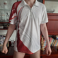 Homme Géométrique Polos à zip Chemise de golf Manche Courte Polos Chemises à Col Vêtement décontracté de travaile Vêtements de vacances Tenue formelle Vêtements de festival Impression 3D Polo