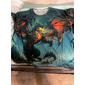 Hombre Graphic Anime Dragón Camisa Camiseta Tee Manga Corta Camiseta Impresión 3D Cuello Barco Camisa Ropa de calle Exagerado Diario Festivos Azul Piscina Negro Dorado Ropa Talla Grande S M L XL XXL