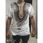 Homme Graphique Bloc de Couleur Tribal T-shirt Manche Courte T-shirt Impression 3D Col ras du cou Chemise Mode Designer Ethnique Extérieur Quotidien Sports Noir et rouge Noir Blanche Printemps & Été
