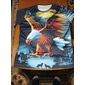 Homme Animal Aigle T-shirt Manche Courte T-shirt Impression 3D Col ras du cou Chemise Sports Mode Vêtements de sport Occasionnel Quotidien Extérieur Bleu Jaune Bleu Poudré Été Printemps Vêtement Tenue