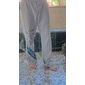 Homme Pantalons Pantalon d'été Pantalons de Plage Cordon de serrage Avec Poches Taille Élastique Plume Léger Extérieur Longueur complète Occasionnel Quotidien Occasionnel Pantalons Blanche bleu marine