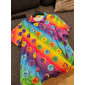 Per uomo Leone Polo con zip Maglia da golf Manica Corta Magliette polo Camicie con Colletto Casual Divertente Abbigliamento casual alla moda Abbigliamento da vacanza Abiti da festa Stampa 3D Polo con