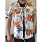 Homme Imprimés Photos Bière Feuilles Chemise Chemise hawaïenne Chemise Aloha Manche Courte Tropique Mode Hawaïen Plein Air Casual Hawaïen Eté Printemps Col rabattu Imprimer Bouton bas Jaune Rose