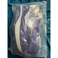 violette sportliche Slip-On-Wanderschuhe für Damen mit Luftpolstersohle für Komfort und Halt