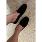 Faltbare Slipper aus Wildleder für Damen mit gewelltem Design – leichte und bequeme Flats für den Alltag