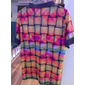 Voor heren Grafisch Neon Poloshirts Golfshirt Korte mouw Poloshirt Overhemden met kraag Casual Vakantiekleding Rave-kleding Feestoutfits Knop 3D-afdrukken Geel Paars