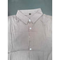 Per uomo Camicia camicia di lino Camicia estiva Abbigliamento mare Camicia con bottoni Tinta unica Esterno Da mare Nero Bianco Rosa Blu Manica lunga Collo ripiegabile Primavera estate Abbigliamento