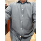 Per uomo Camicia di lino Camicia casual Camicia da Spiaggia Camicia con Bottoni Camicie sbottonate Semplice Spiaggia Vacanza Nero Bianco Rosa Blu marino Manica Lunga Bavero Primavera & Estate