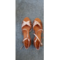 chaussures de danse latine en satin pour filles avec talon bas et bride croisée - parfaites pour la danse de salon et la salsa