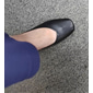 ballerines noires pour femmes – chaussures à enfiler en similicuir souple pour le travail, les loisirs et le quotidien