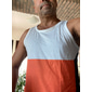 Homens Malha Íntima Top de colete Camiseta Interior camisa sem manga Sem Manga Gola Redonda Verão Bloco de cor Moda Designer Músculo Ao ar livre Para Noite Ginásio Amarelo Azul Laranja Top Tee para