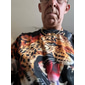 Herren Grafik Tiermotiv Leopard T Shirt T-Shirt Langarm T-Shirt 3D-Druck Rundhalsausschnitt Hemd Vintage Mode Designer Outdoor Lässig Täglich Braun Frühling & Herbst Bekleidung S M L XL 2XL 3XL
