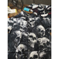Per uomo Teschio Camicia Camicia con Bottoni Manica Corta Moda Cool Punk & Gotico Casuale Quotidiano Streetwear Estate Primavera Collo ripiegato Stampato Bottonato Nero Rosso Viola Nero - bianco