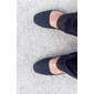 Faltbare schwarze Ballerinas für Damen – leichte bequeme Reiseschuhe mit flexibler Sohle