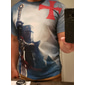 Herrarnas Crusaders Unisex Templar Kors Grafiska Tryck Soldat T-shirt Sliten T-shirt Kort Ärmar T-shirt 3D Print Crew Neck T-shirt Sport Designer Casual Utomhus Gata Daglig Ljusgul Svart