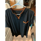 Per uomo Maglia Henley Maglietta Maniche Corte Semplice Moda Designer Essenziale Tasca Frontale Scollo a V Vacanza Streetwear Uscire Estate Nero Blu marino Grigio chiaro Maglietta Henley