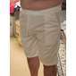 Herr Aktiv Shorts Casual shorts Ficka Snörning Elastisk dragsko-design Ensfärgat Komfort Andningsfunktion Kort Utomhussport Ledigt Dagligen Mode Streetwear Svart Vit Microelastisk