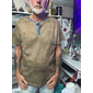 hommes graphique chemise carrés décontracté 3d bleu été coton gaufre henley tee vêtements vêtements imprimer en plein air à manches courtes bouton créateur de mode vert