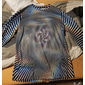 Herr 3D Print Grafiska tryck T-shirt Långärmad T-shirt 3D-tryck Rund hals Skjorta Sport Designer Grundläggande Dagligen Utomhus Gata Blå A B Vår & Höst Kläder S M L XL XXL 3XL 4XL