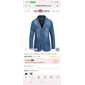 Chaqueta vaquera para hombre, blazer, chaqueta deportiva, atuendo informal de cóctel, bolsillo, otoño invierno, mezclilla, clásico contemporáneo&Chaqueta vaquera azul claro azul marino regular
