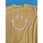 Herr symbol T-shirt Vardaglig stil 100 % bomull Kortärmad Grafisk Skjorta Heather Grey Svart Vit Bekväm t-shirt Utomhus Gata Modedesignerkläder