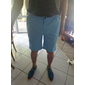 Homme Robe Short Short de travail Shorts décontractés Short de Golf Poche Jambe droite Couleur Pleine Confort Vestimentaire Longueur genou Extérieur du quotidien Vêtement de rue mode Noir Rose Claire