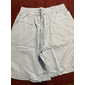 Herr Shorts Sommarshorts Beach Shorts Snörning Elastisk midja Rakt ben Slät Komfort Andningsfunktion Kort Ledigt Dagligen Helgdag Mode Klassisk Stil Azurblå Svart