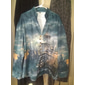 Hombre Náutico Cosecha Velero Camisa Abotonar la camisa Manga Larga Moda Ropa de calle Design Exterior Casual Diario Verano Primavera Otoño Escote Chino Estampado Amarillo Rojo Azul Piscina Verde