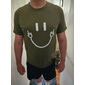 Herr symbol T-shirt Vardaglig stil 100 % bomull Kortärmad Grafisk Skjorta Heather Grey Svart Vit Bekväm t-shirt Utomhus Gata Modedesignerkläder