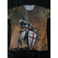 Herrarnas Crusaders Unisex Templar Kors Grafiska Tryck Soldat T-shirt Sliten T-shirt Kort Ärmar T-shirt 3D Print Crew Neck T-shirt Sport Designer Casual Utomhus Gata Daglig Ljusgul Svart