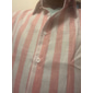 Per uomo Camicia Camicia Estiva Abbigliamento da spiaggia Camicia con Bottoni Rosa chiaro Nero Rosa Azzurro cielo Grigio scuro Manica Lunga A righe Colletto Vacanza Feste Abbigliamento Moda Tempo