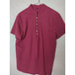 Per uomo Camicia di lino Camicia con colletto alla coreana Camicia popover Camicia Estiva Abbigliamento da spiaggia Camicia casual Semplice Vacanza Casuale Nero Bianco Rosa Vino Manica Corta Scollo a