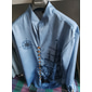 Per uomo Nautico Vintage Camicia Camicia con Bottoni Manica Lunga Vintage Moda Streetwear All'aperto Casuale Quotidiano Estate Primavera Autunno Collo alla coreana Stampato Blu-verde Nero Blu Verde