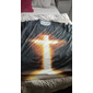 T-shirt croix graphique chrétien Bible pour hommes T-shirt à manches courtes impression 3D col rond designer classique décontracté quotidien sports week-end noir été
