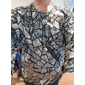 Herr Grafisk Lutning metallisk skjorta T-shirt Långärmad T-shirt 3D-tryck Rund hals Skjorta Vintage Mode Designer Utomhus Dagligen Sport Blå 1 2 Vår & Höst Kläder S M L XL 2XL 3XL 4XL
