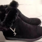 bottines noires pour femmes avec bordure en fausse fourrure - design élégant, coupe confortable, doublure chaude, parfaites pour les sorties décontractées d'hiver et au quotidien