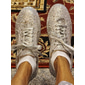 sneakers da donna con plateau e glitter argento - scarpe casual con lacci scintillanti per feste e street style