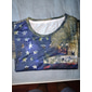 4 de julio de 2026 250° Día de los Caídos camiseta de manga larga de cuello redondo gráfica patriótica vintage desgastada impresión 3D bandera americana bandera nacional veterano camiseta de manga