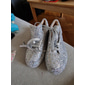 sneakers da donna con plateau e glitter argento - scarpe casual con lacci scintillanti per feste e street style