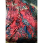 男性用 フラワー ビンテージ 多色 シャツ アロハシャツ 長袖 シャツ 折襟 ヴィンテージ デザイナー エスニック バケーション パーティー お出かけ ブラック ワイン ルビーレッド S M L