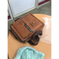 geantă messenger pentru bărbați din imitație din piele – geantă de umăr în stil vintage cu buzunare multiple pentru muncă, călătorie sau utilizare ocazională