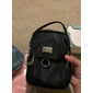 sac à bandoulière en nylon noir pour femme avec accessoires argentés et bandoulière réglable - petit sac à bandoulière léger et pratique pour les voyages et l'utilisation quotidienne