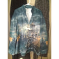 Hombre Náutico Cosecha Velero Camisa Abotonar la camisa Manga Larga Moda Ropa de calle Design Exterior Casual Diario Verano Primavera Otoño Escote Chino Estampado Amarillo Rojo Azul Piscina Verde