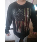 4 de julio de 2026 250° Día de los Caídos camiseta de manga larga de cuello redondo gráfica patriótica vintage desgastada impresión 3D bandera americana bandera nacional veterano camiseta de manga